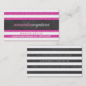 はっきりしたモダンシンプルグリッター 名刺 (正面/裏面)