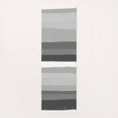 はっきりしたモダンシンプルストライプ白黒 ヨガマット (裏面)