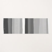 はっきりしたモダンシンプルストライプ白黒 ヨガマット (正面(横))