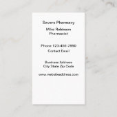はっきりしたモダンシンプル薬局名刺 名刺 (裏面)
