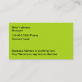 はっきりしたモダンシンプルBusiness Card 名刺 (裏面)