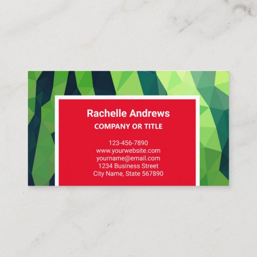 はっきりしたモダンスイカ3D果実 名刺 (裏面)