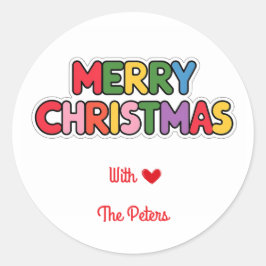 はっきりしたモダンステッカー ラウンドシール