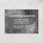 はっきりしたモダンストライプ色彩の鮮やか白黒 名刺 (裏面)