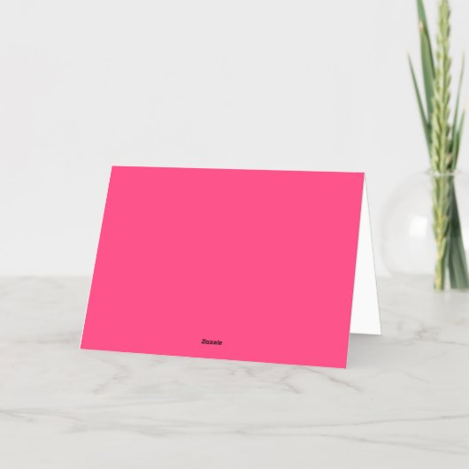 はっきりしたモダンタイポグラフィホットピンクハッピーニューイヤー 箔グリーティングカード (裏面)