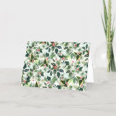 はっきりしたモダンタイポグラフィ写真メリークリスマス 箔グリーティングカード (裏面)