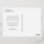 はっきりしたモダンタイポグラフィ写真メリークリスマス 箔シーズンポストカード (裏面)