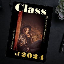 はっきりしたモダンタイポグラフィ2024卒業パーティブラック