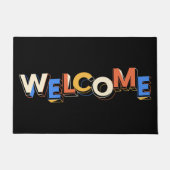 はっきりしたモダンタイポグラフィ ドアマット (正面)