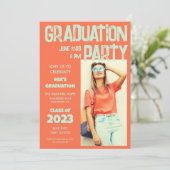 はっきりしたモダンテラコッタアクアフォト2023卒業 招待状 (スタンド正面)