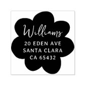 はっきりしたモダンデイジー花差出人住所 セルフインキングスタンプ (デザイン)