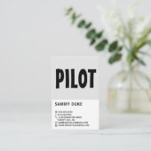 はっきりしたモダンパイロット 名刺 (スタンド正面)