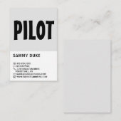 はっきりしたモダンパイロット 名刺 (正面/裏面)