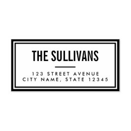 はっきりしたモダンパーソナライズされたゴム印 セルフインキングスタンプ