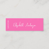 はっきりしたモダンピンク院生 コーリングカード (正面)