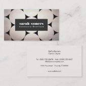 はっきりしたモダンファッションと美しい円パターン 名刺 (正面/裏面)