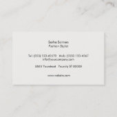 はっきりしたモダンファッションと美しい円パターン 名刺 (裏面)