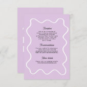 はっきりしたモダンファンキー結婚レトロ 出欠カード (正面/裏面)