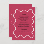 はっきりしたモダンファンキー結婚レトロ 出欠カード (正面/裏面)