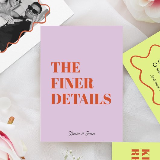 はっきりしたモダンファンキー結婚レトロ 出欠カード