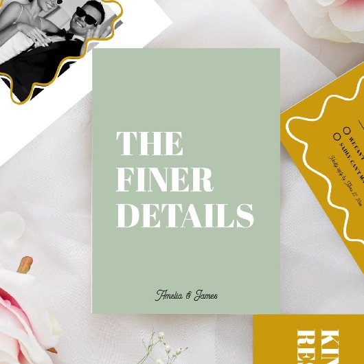 はっきりしたモダンファンキー結婚レトロ 出欠カード