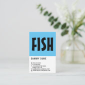 はっきりしたモダンフィッシャーマン魚釣りタックル 名刺 (スタンド正面)