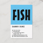 はっきりしたモダンフィッシャーマン魚釣りタックル 名刺 (正面)