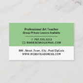 はっきりしたモダンプロフェッショナル先生 名刺 (裏面)