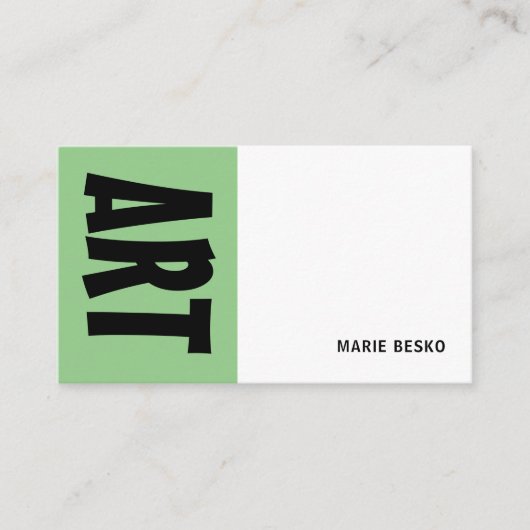 はっきりしたモダンプロフェッショナル先生 名刺 (正面)