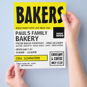 はっきりしたモダンベーカリー広告店 チラシ (手)