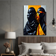 はっきりしたモダンポートレート抽象芸術幾何学模様