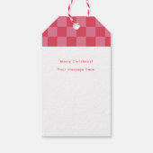 はっきりしたモダンメリー市松模様にと明るいクリスマス ギフトタグ (裏面)