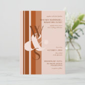 はっきりしたモダンラコッタモノグラムアンパサンド結婚ス 招待状 (スタンド正面)