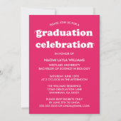 はっきりしたモダンレトロ |卒業招待状 招待状 (裏面)