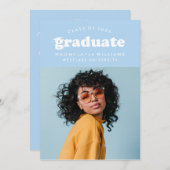 はっきりしたモダンレトロ |卒業招待状 招待状 (正面/裏面)