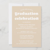 はっきりしたモダンレトロ |卒業招待状 招待状 (裏面)