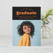 はっきりしたモダンレトロ |卒業招待状 招待状 (スタンド正面)