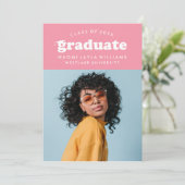 はっきりしたモダンレトロ |卒業招待状 招待状 (スタンド正面)