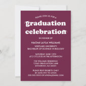 はっきりしたモダンレトロ |卒業招待状 招待状 (裏面)