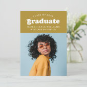 はっきりしたモダンレトロ |卒業招待状 招待状 (スタンド正面)