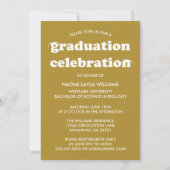 はっきりしたモダンレトロ |卒業招待状 招待状 (裏面)