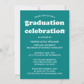 はっきりしたモダンレトロ |卒業招待状 招待状 (裏面)