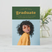 はっきりしたモダンレトロ |卒業招待状 招待状 (スタンド正面)