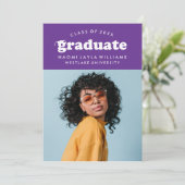 はっきりしたモダンレトロ |卒業招待状 招待状 (スタンド正面)