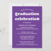 はっきりしたモダンレトロ |卒業招待状 招待状 (裏面)