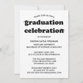 はっきりしたモダンレトロ |卒業招待状 招待状 (裏面)