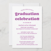 はっきりしたモダンレトロ |卒業招待状 招待状 (裏面)