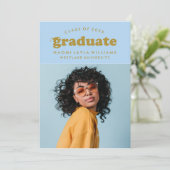 はっきりしたモダンレトロ |卒業招待状 招待状 (スタンド正面)