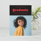 はっきりしたモダンレトロ |卒業招待状 招待状 (スタンド正面)