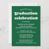 はっきりしたモダンレトロ |卒業招待状 招待状 (裏面)